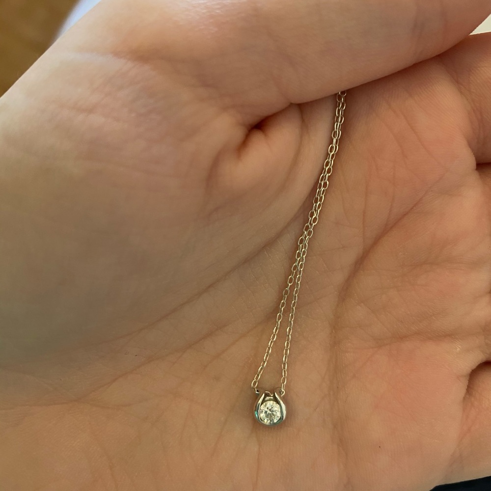 Sirena collection 14k white gold diamond necklace